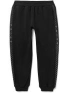 Adish - Tapered Logo-Embroidered Cotton-Jersey Sweatpants - Black