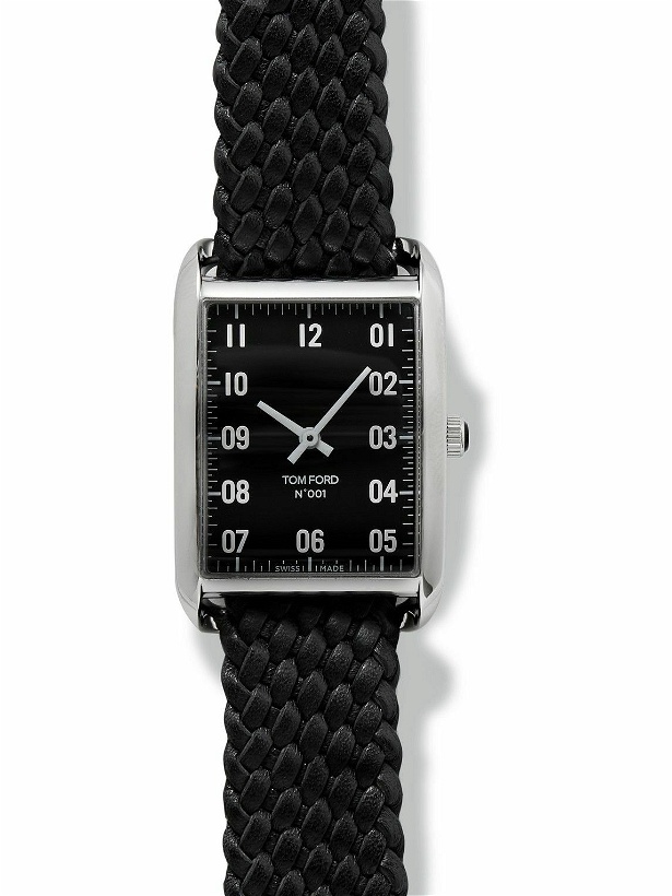 Photo: TOM FORD Timepieces - 001 30mm Stainless Steel and Braided Leather Watch