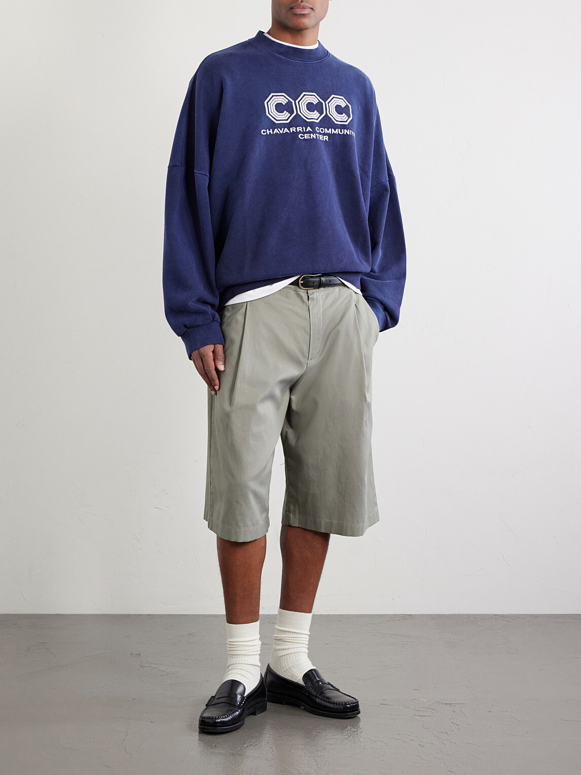 Willy Chavarria - Hooligan Logo-Embroidered Cotton-Jersey Sweatshirt - Blue