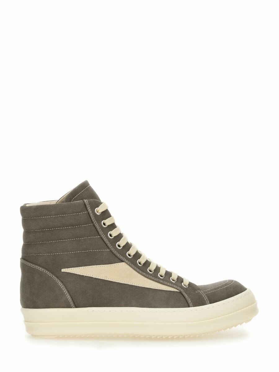 Rick Owens DRKSHDW Gray Slashed Sneakers Rick Owens Drkshdw
