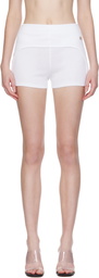 Jean Paul Gaultier White 'The Garter' Mini Shorts