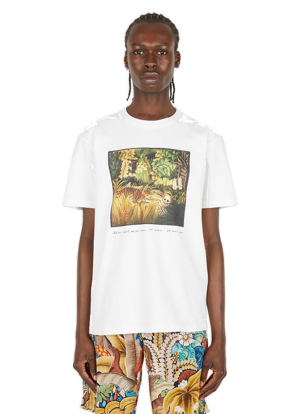 Photo: Abstract Motif T-Shirt in White