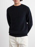 Drake's - Brushed-Wool Sweater - Black