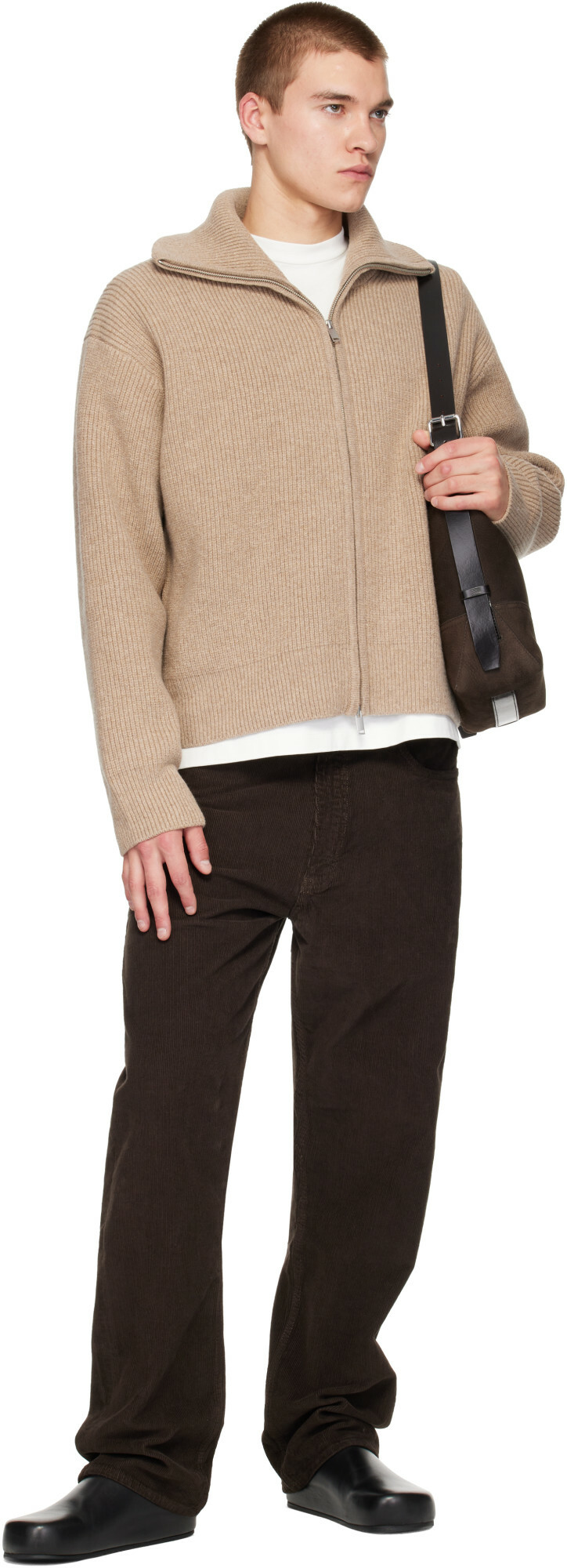 Studio Nicholson Beige Sandos Knit Jacket