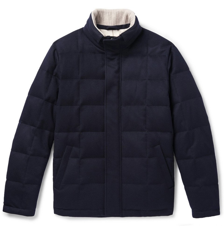 Photo: Loro Piana - Storm System Quilted Cashmere and Cotton-Blend Down Jacket - Men - Navy