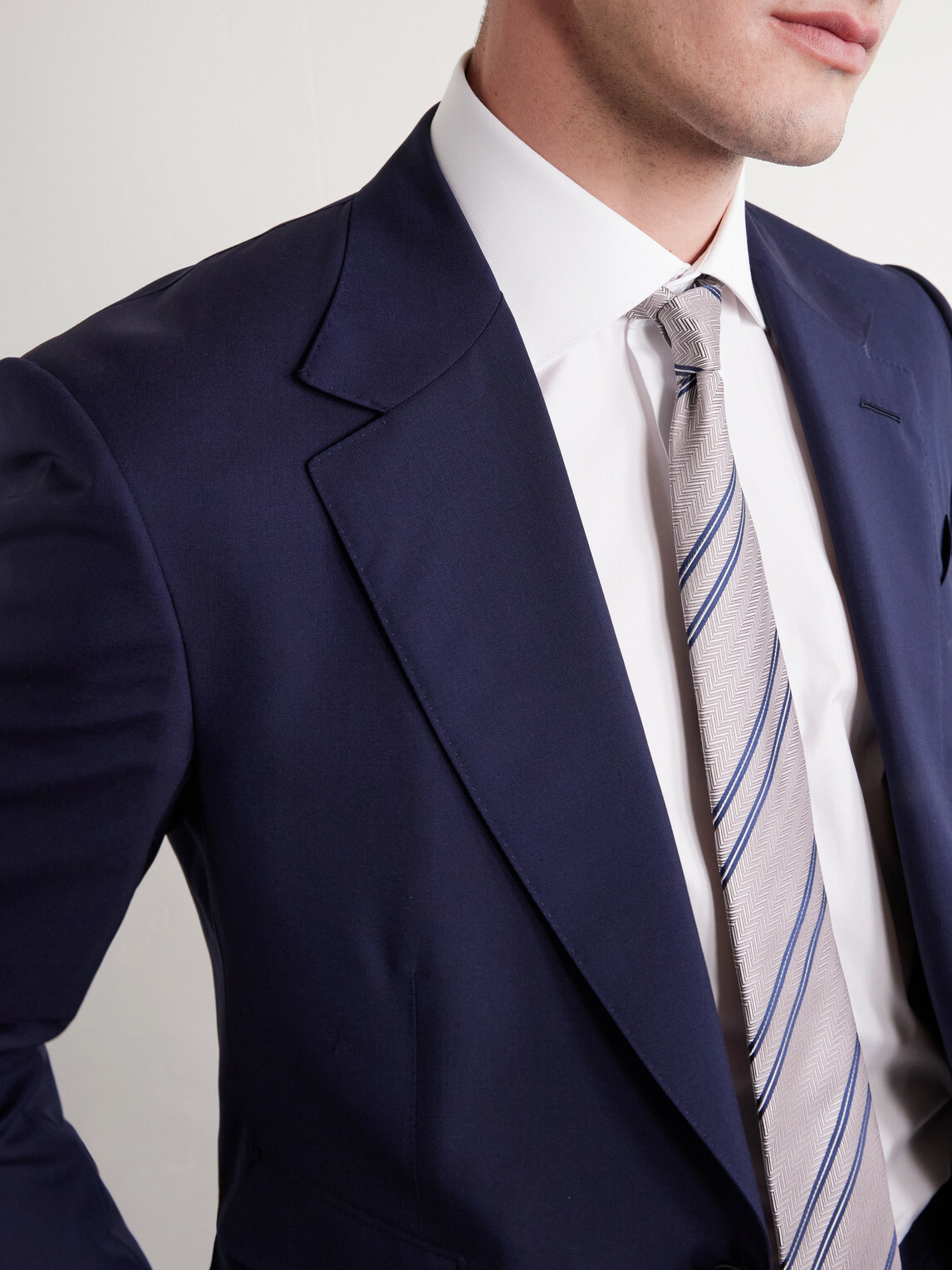 Brioni - Cutaway-Collar Cotton-Poplin Shirt - White