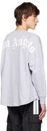 Palm Angels Grey Cotton Long Sleeve T-Shirt