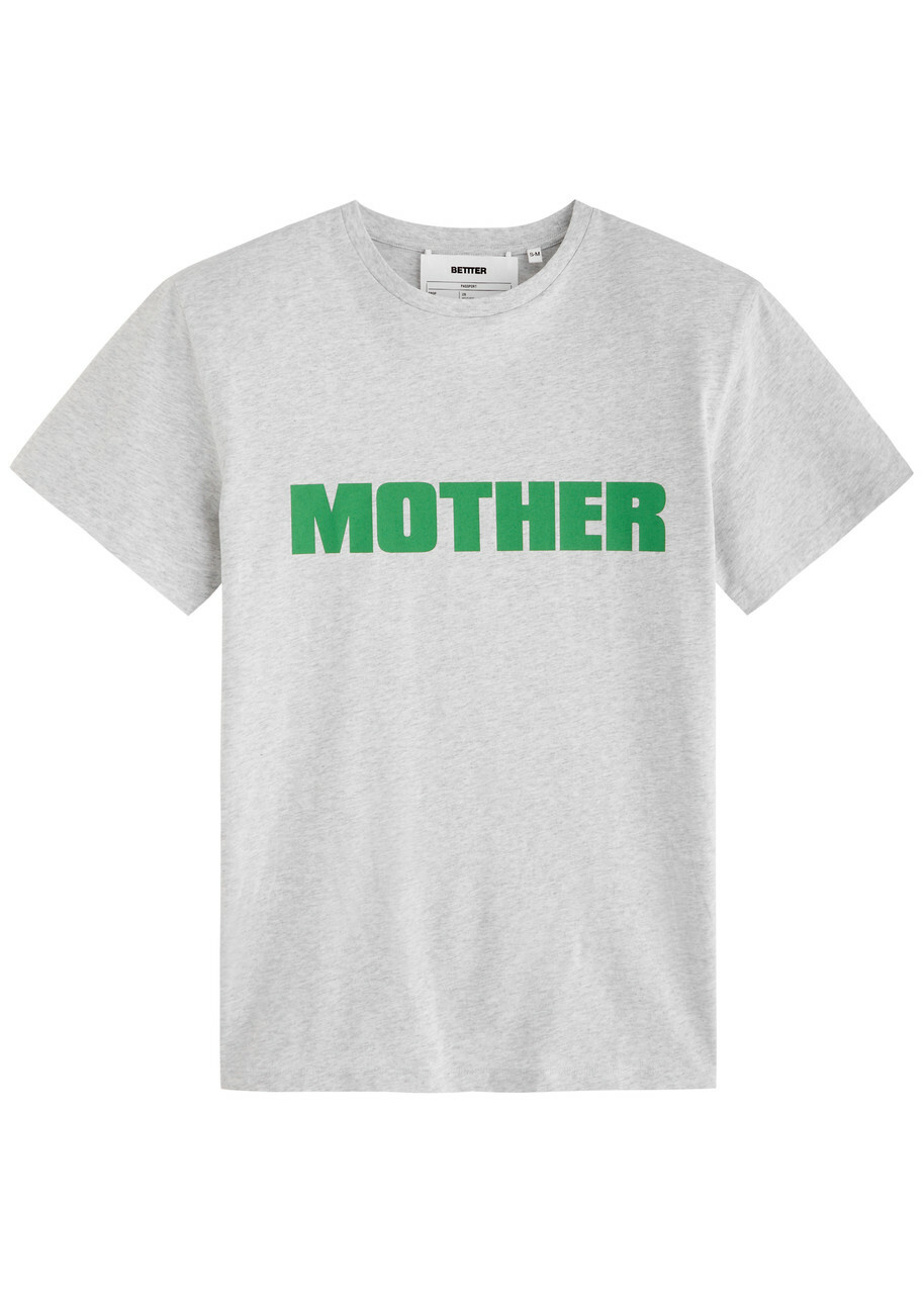 Bettter Mother Printed Cotton T-shirt Grey