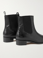 TOM FORD - Croc-Effect Leather Chelsea Boots - Black