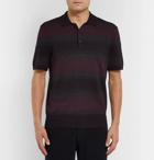 rag & bone - Striped Cotton and Cashmere-Blend Polo Shirt - Burgundy