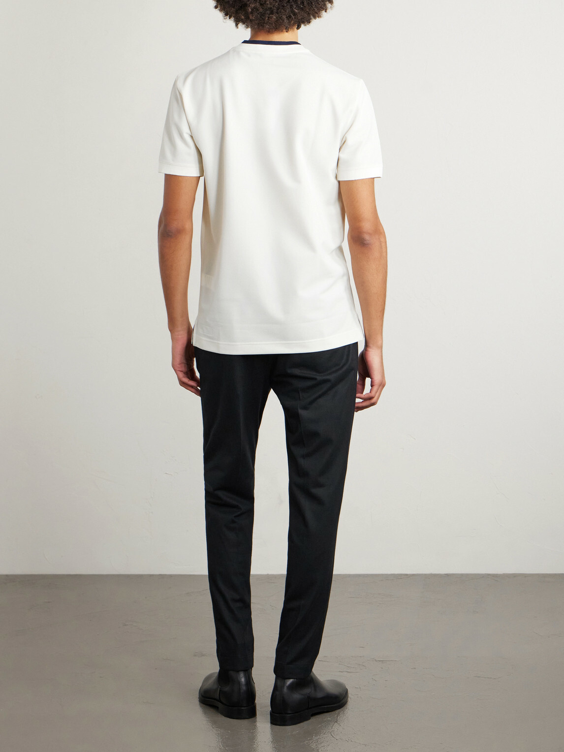 Dolce&Gabbana - Logo-Embroidered Piqué T-Shirt - White