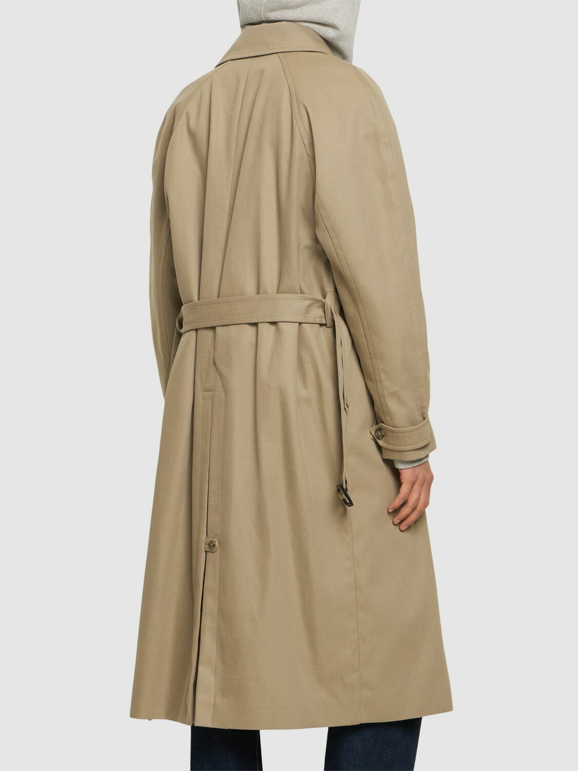 A.P.C. cotton-blend maxi trench coat - Neutrals