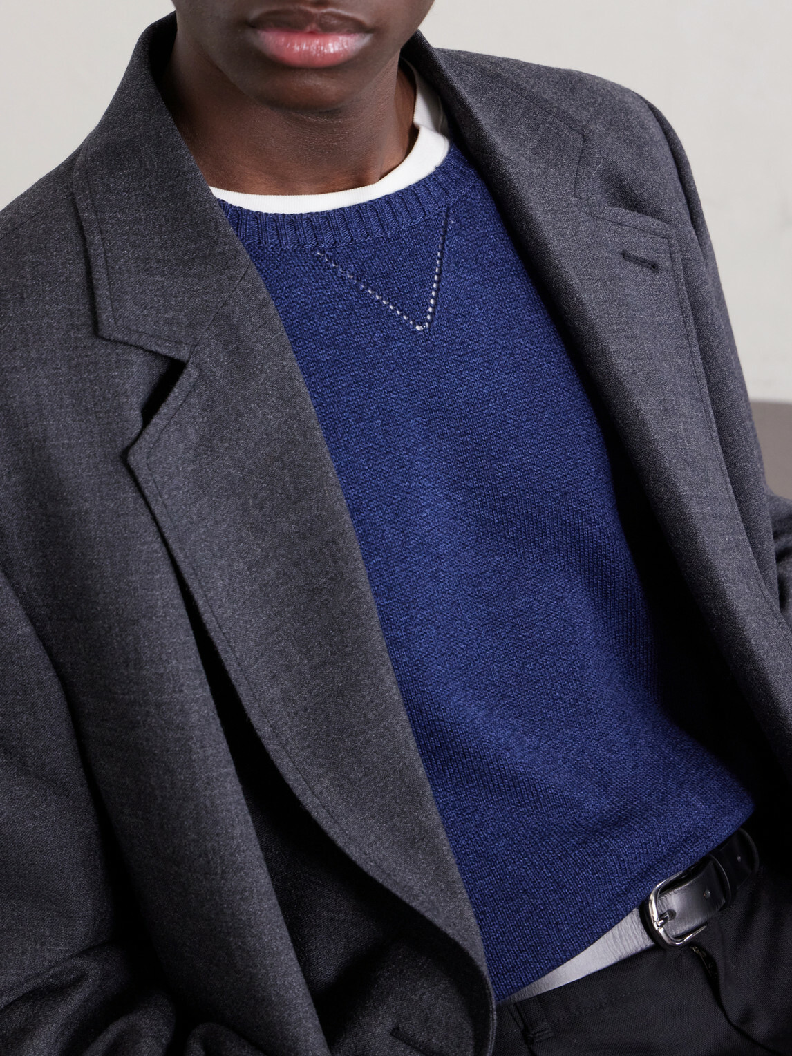 Stòffa - Knitted Cotton Sweater - Blue