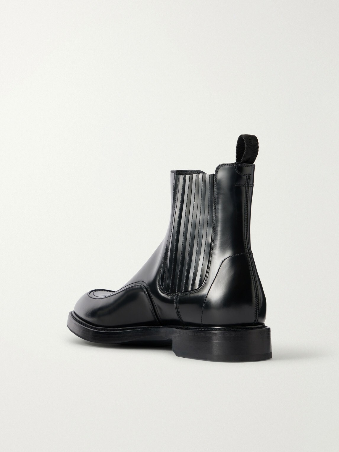 Dolce&Gabbana - Patent-Leather Chelsea Boots - Black