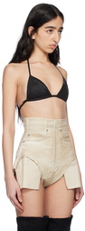Rick Owens DRKSHDW Black Hollywood Overdyed Denim Bra