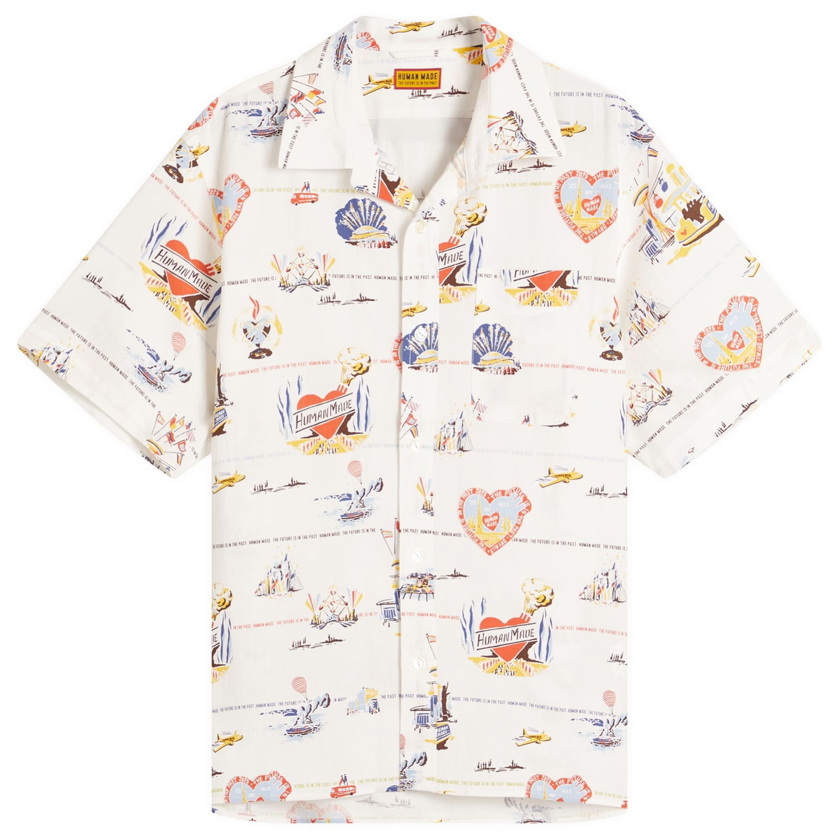 Human Made Men's Duck Short Sleeve Shirt in Olive Drab Human Made