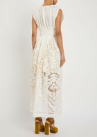 Zimmermann Daylight Embroidered Woven Maxi Dress Cream