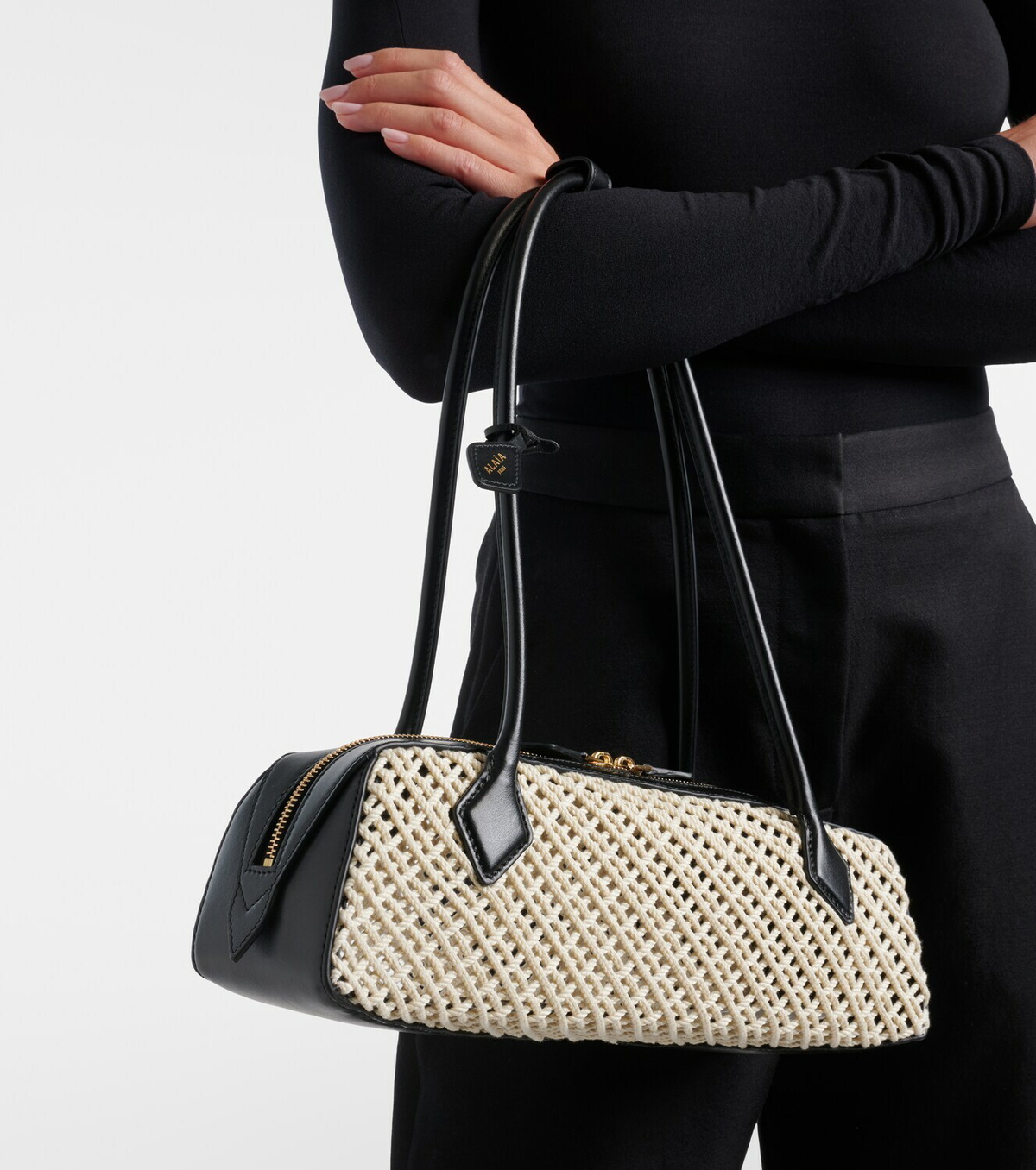 Alaïa Le Teckel Medium woven shoulder bag