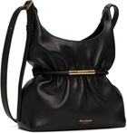 BALMAIN Black Sphynx Mini Smooth Leather Bag