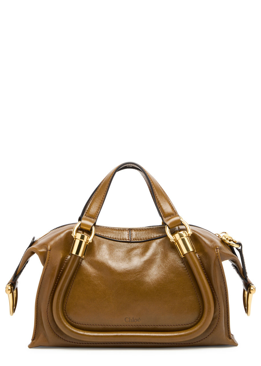 Chloe Paraty 24 Mini Glossed Leather Shoulder bag - Mid Brown