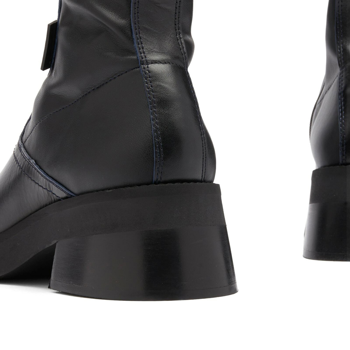 MIISTA Women's Oliana Ankle Boots in Black Blue