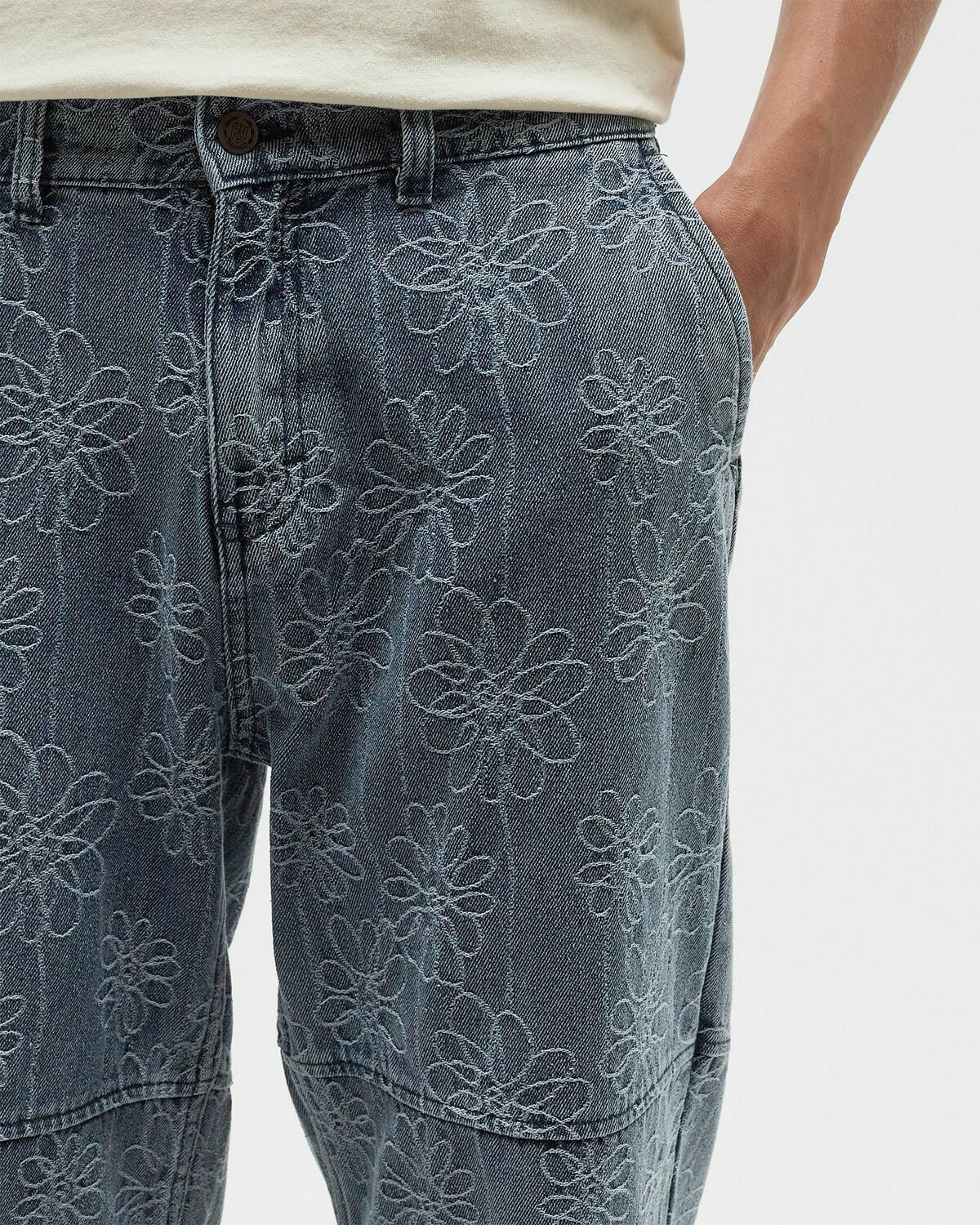 Honor The Gift FLOWER JACQUARD PANT Beige Mens Casual Pant