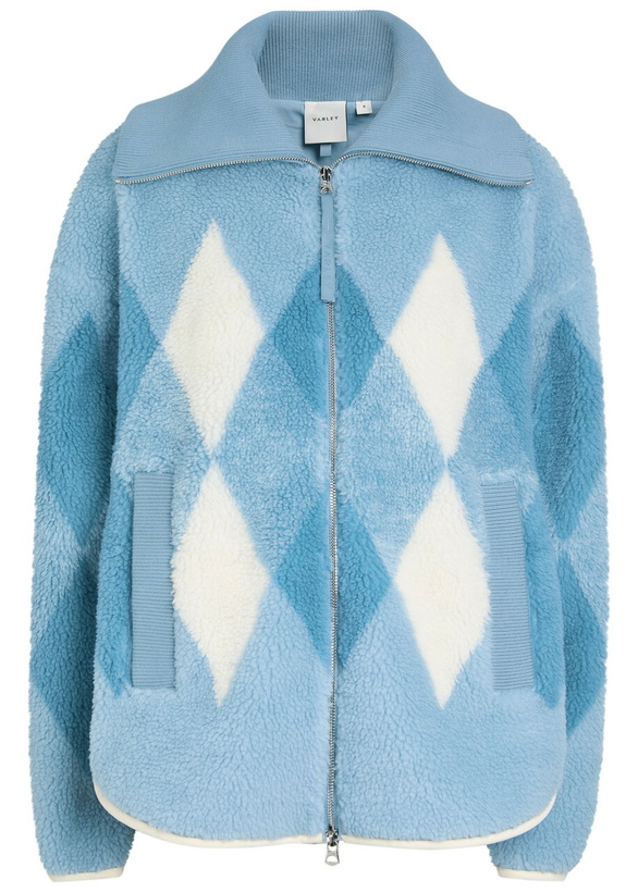 Photo: Varley Franca Diamond Sherpa Jacket Light Blue