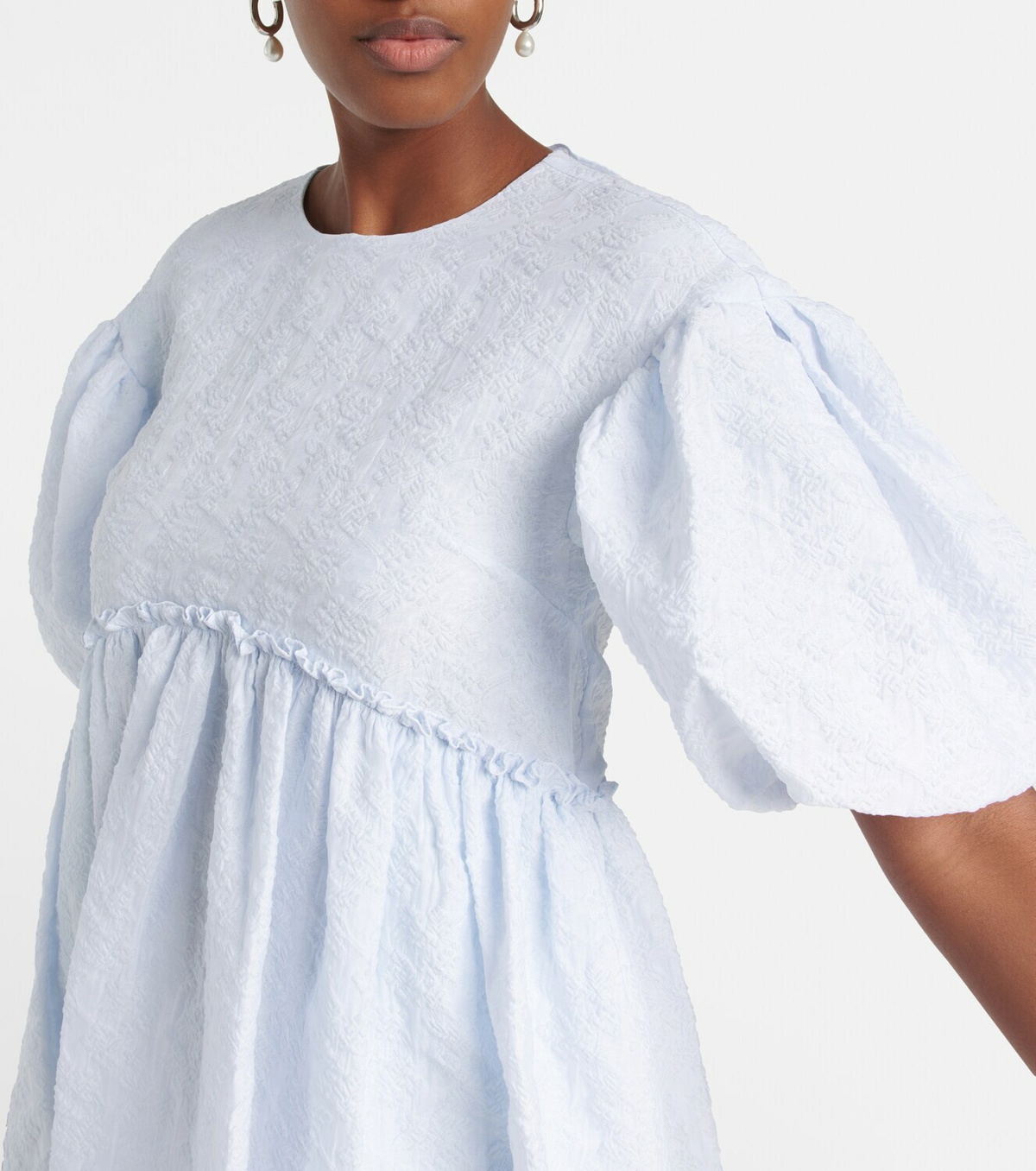 Simone Rocha - Puff-sleeve cotton-blend midi dress Simone Rocha