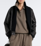 Magda Butrym Cotton-blend fleece polo sweater