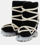 Rick Owens Lunar Tractor shearling ankle boots