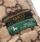 Gucci - Fleece-Lined Monogrammed Wool-Blend Bucket Hat - Brown