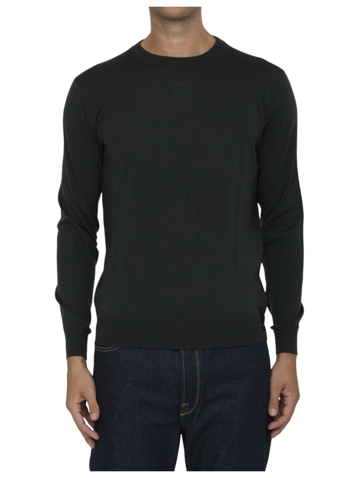 FENDI ff stripe wool sweater Blue Fendi