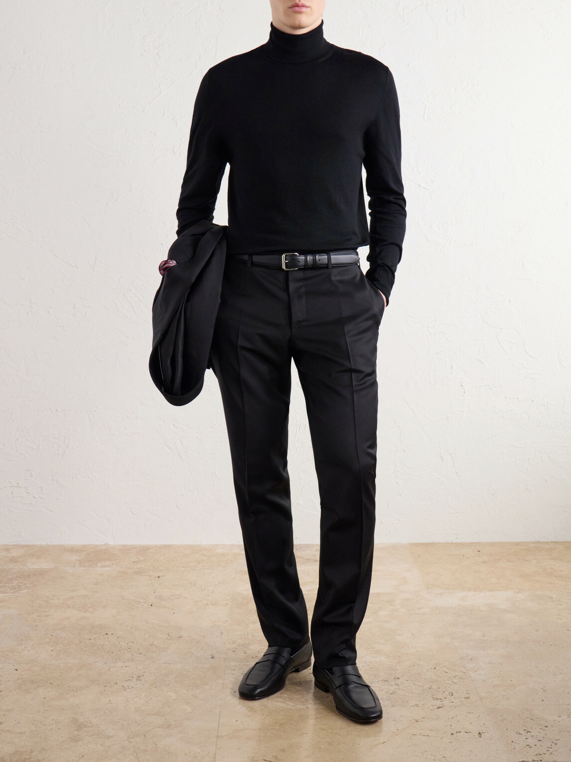 Canali - Wool Rollneck Sweater - Black