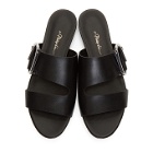 3.1 Phillip Lim Black Alix Flat Sandals