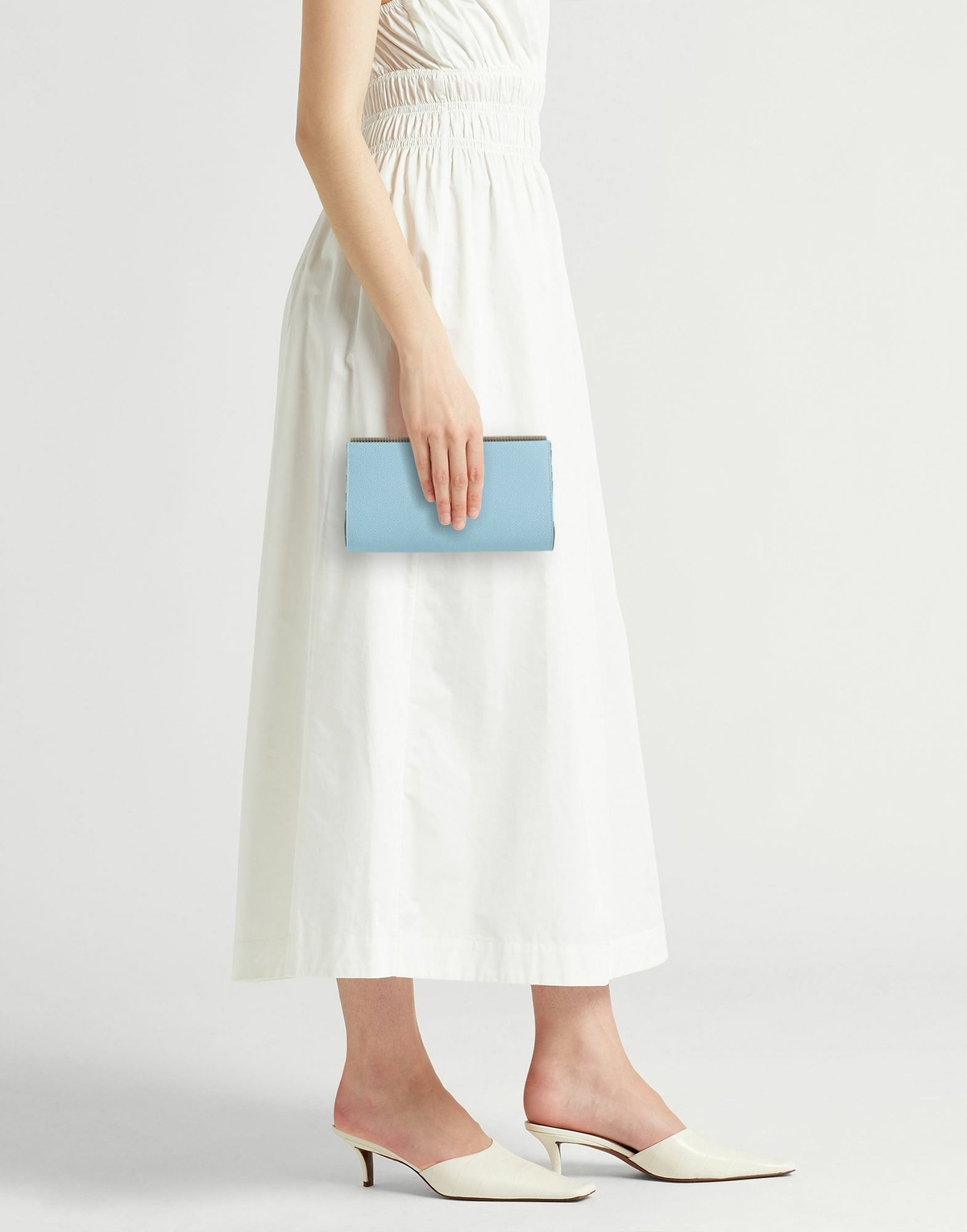 Valextra Womens Clutch Light in Blue