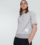 Thom Browne - Striped cotton polo shirt