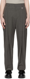 Wooyoungmi Gray Pleated Trousers