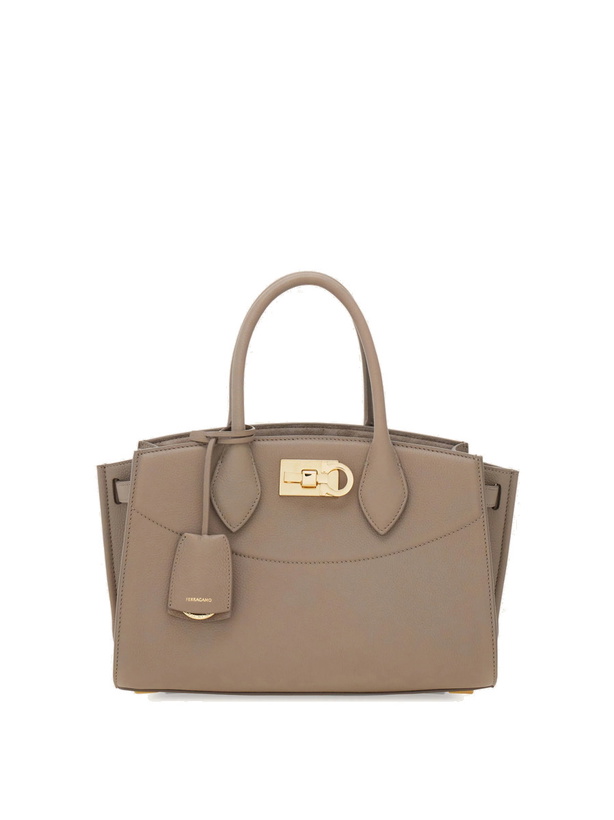 Photo: Ferragamo Womens New Ferragamo Studio Soft bag (M) in Beige