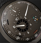 Ressence - Type 2A Mechanical 45mm Titanium and Leather Watch with Smart Crown Technology - Black