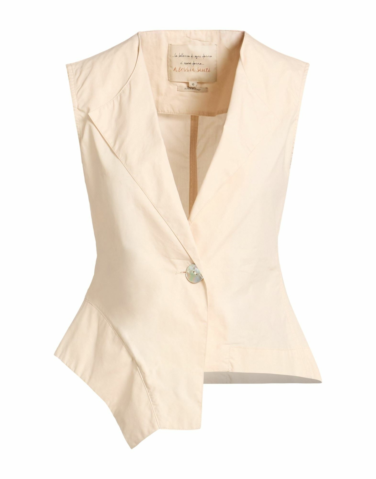 Alessia Santi Womens Tailored Vest Sand