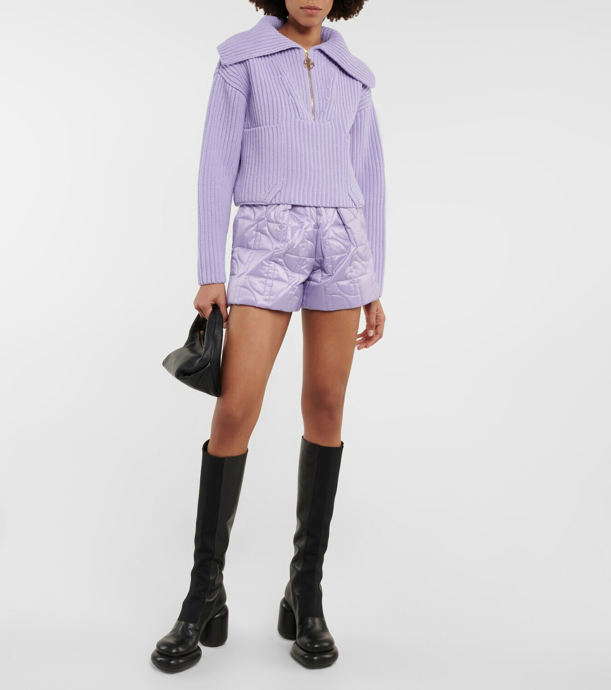 Patou  Rib knit shorts in Merino wool