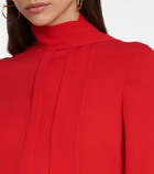 Valentino Tie-neck silk georgette blouse