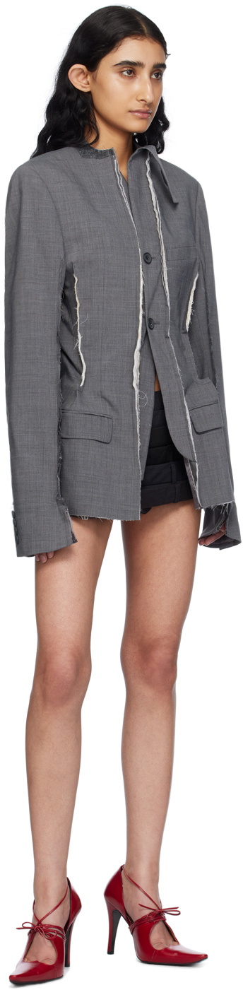 HODAKOVA Gray Horse Hair Blazer