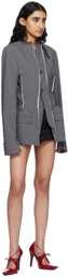 HODAKOVA Gray Horse Hair Blazer