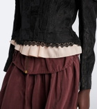 Chloé Wool and silk-blend jacquard lace jacket