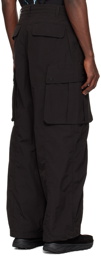 Wooyoungmi Black Curved Cargo Pants