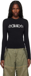 032c Black SOS Fitted Longsleeve T-shirt