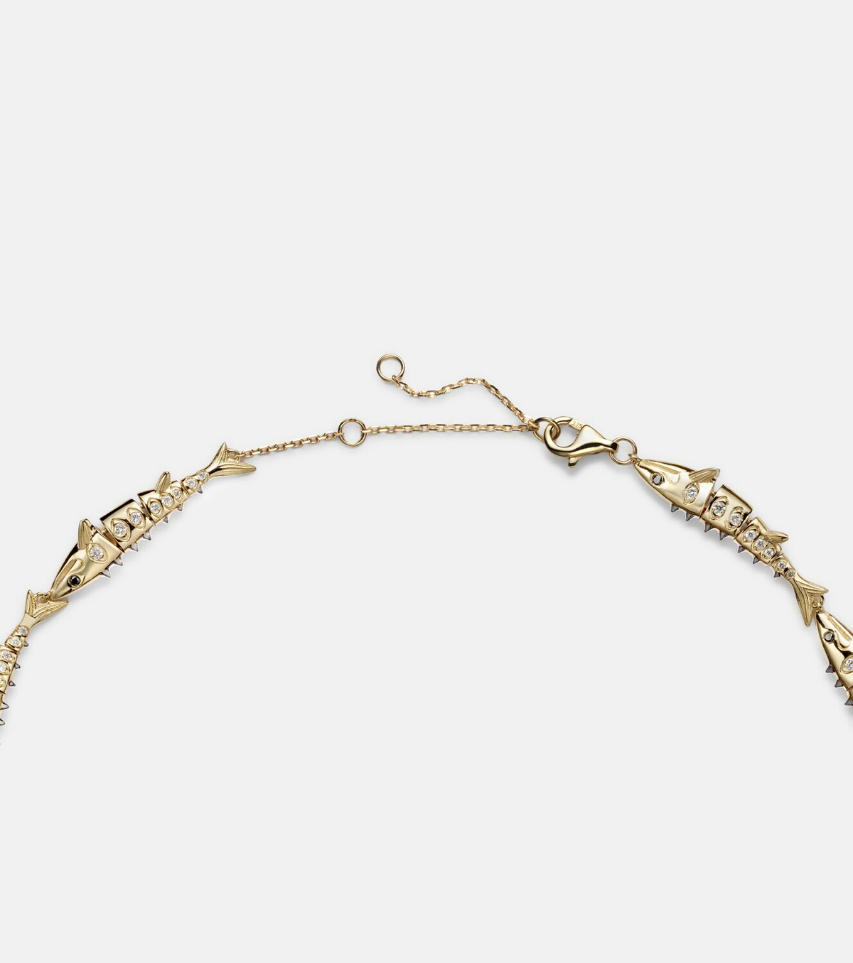 Yvonne Léon Marlin 9kt gold necklace with diamonds