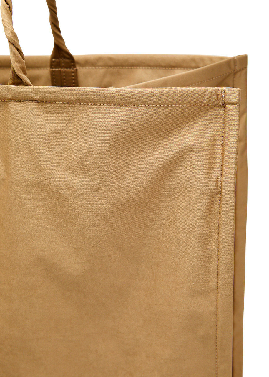 Issey Miyake Crumplable Logo-embroidered Woven Tote - Light Brown - One Size