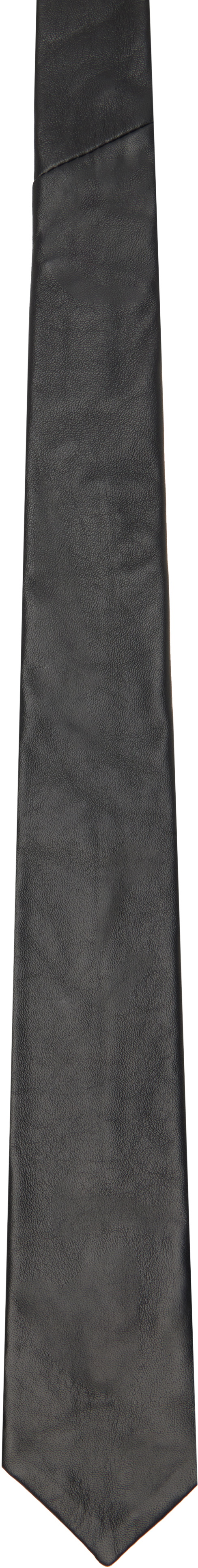Deadwood Black Timo Leather Tie